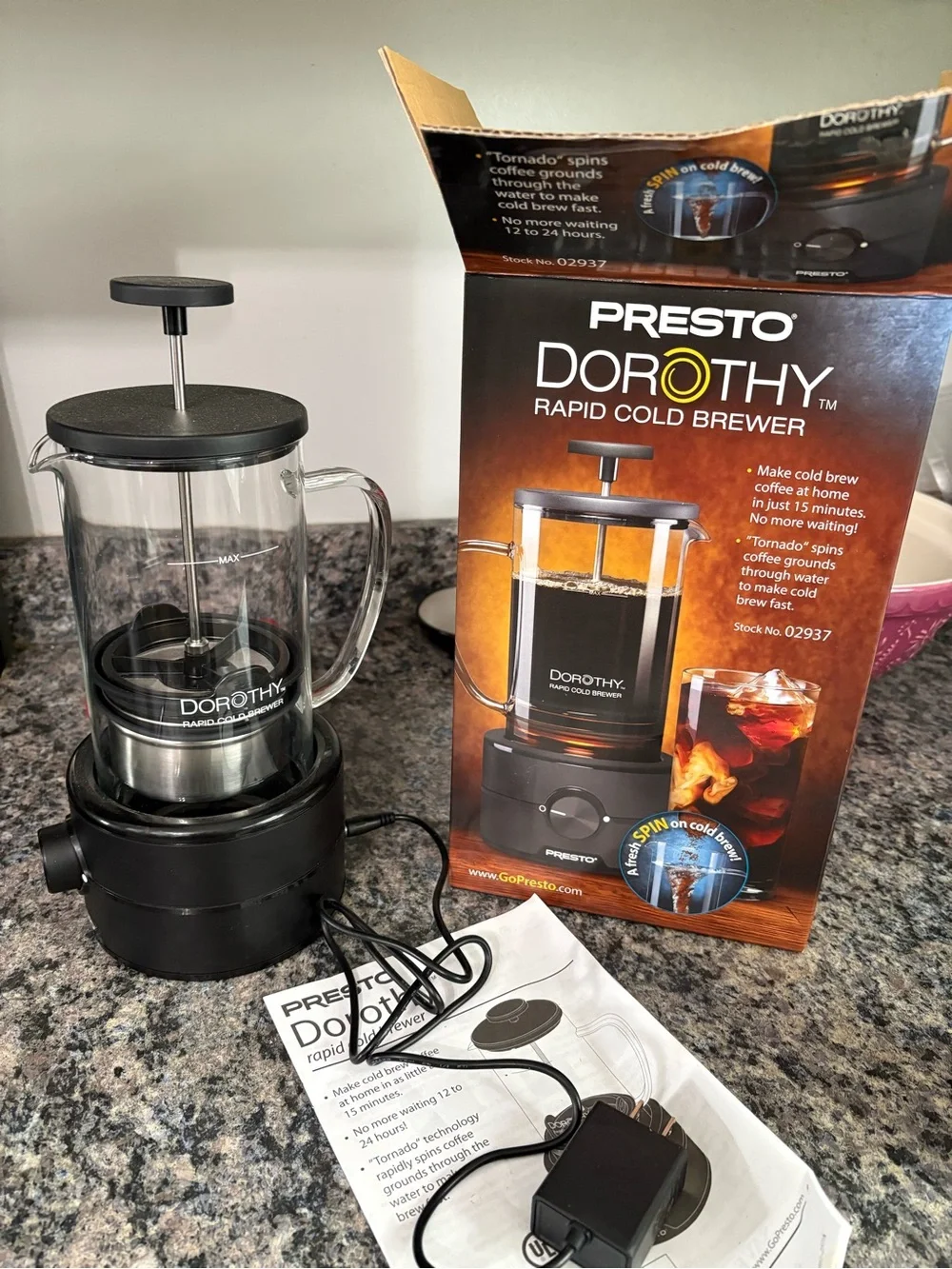 Presto Dorothy Rapid Cold Brewer Coffee Maker Electric Iced Brew Machine‎ 02937